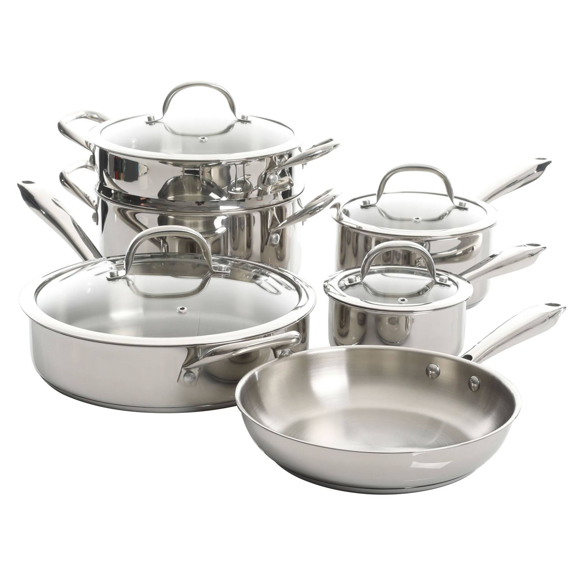 Kenmore® Elite Devon 10-Piece Heavy Gauge Stainless Steel Cookware Set